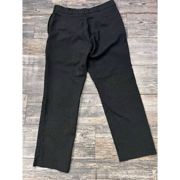 Lands' End Tailored Fit Gray Flat Front Wool Mens Dress Pants 34x28 - Picture 4 of 7